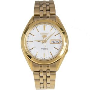 Seiko Men's 5 White Dial Watch - SNKL26K1